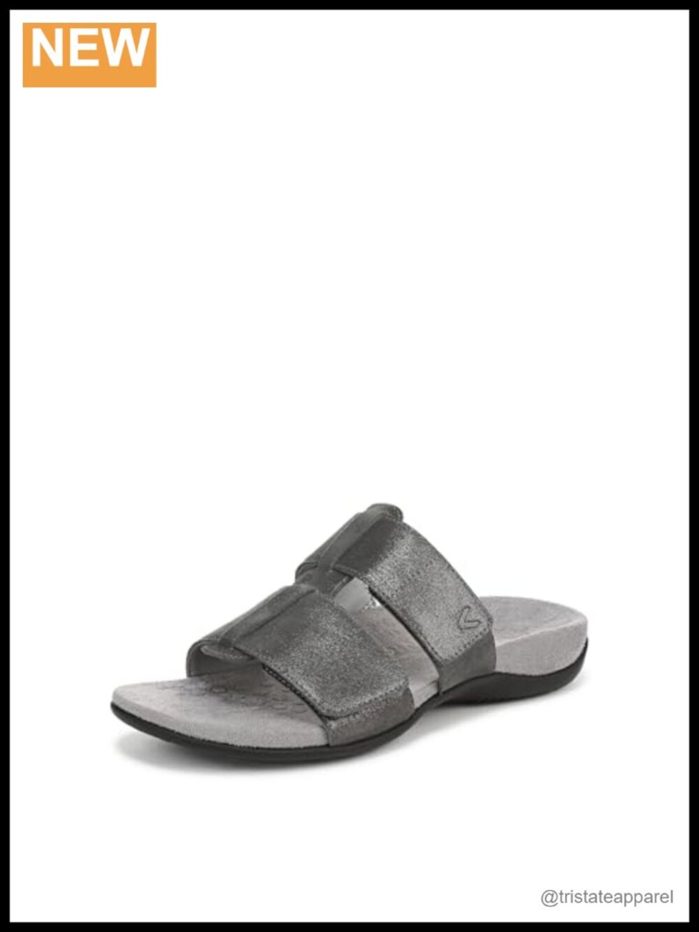 Slide Sandals with Arch Support Hook-and-Loop Closure